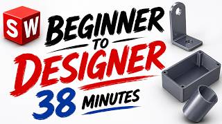 SolidWorks complete beginner crash course in Hindi/Urdu— build 3 real parts in one session