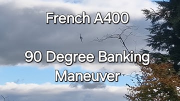 WOW! Fantastic Maneuver in the Mach Loop. French military A400 banks to make a second pass