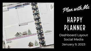 Plan with Me | Happy Planner Dashboard | January 9, 2023 | Planything Seasonal Fun