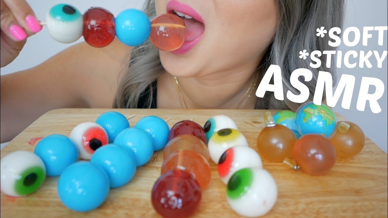 Kyoho Jelly, Earth & Eyeballs Gummy ASMR NO TALKING *Soft & Sticky Eating Sounds N.E Let's