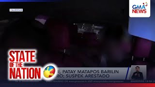 TNVS driver, patay matapos barilin ng pasahero suspek arestado | SONA