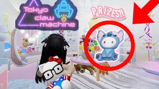 WIN PRIZES & MY ROOM TOUR! Tokyo claw machine Roblox arcade game screenshot 5