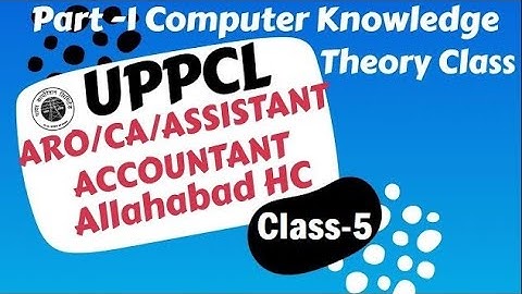 UPPCL Assistant Accountant/ARO/CA/Allahabad HC RO/ARO/Computer Assistant|Computer Knowledge Class -1