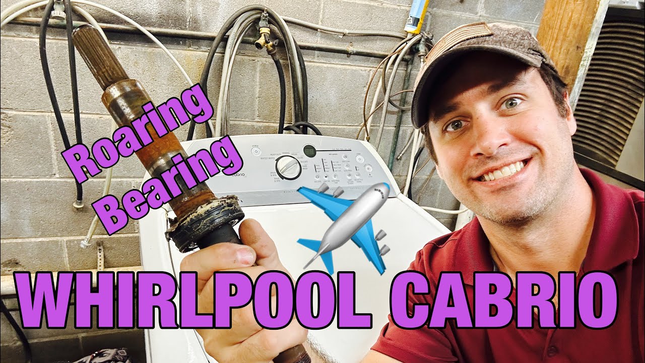Older whirlpool cabrio washer roaring and noisy in spin shaft bearing