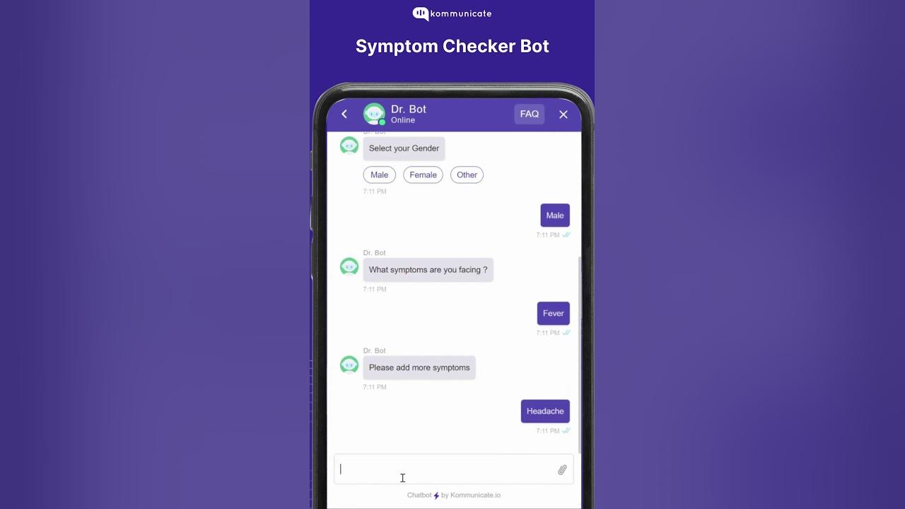 Symptom checker chatbot kommunicate 2023 youtube