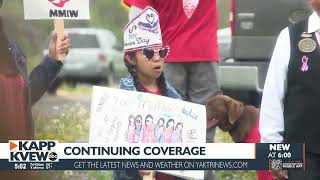 'No more stolen sisters': Dozens march for MMIW awareness in Toppenish