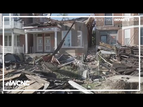 Cleaup efforts continue after deadly tornado hits St. Louis - YouTube