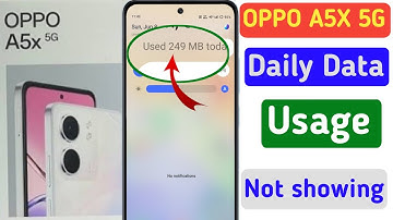 Oppo a5x 5g daily data usage not showing problem | Oppo mobile daily data usage not showing problem
