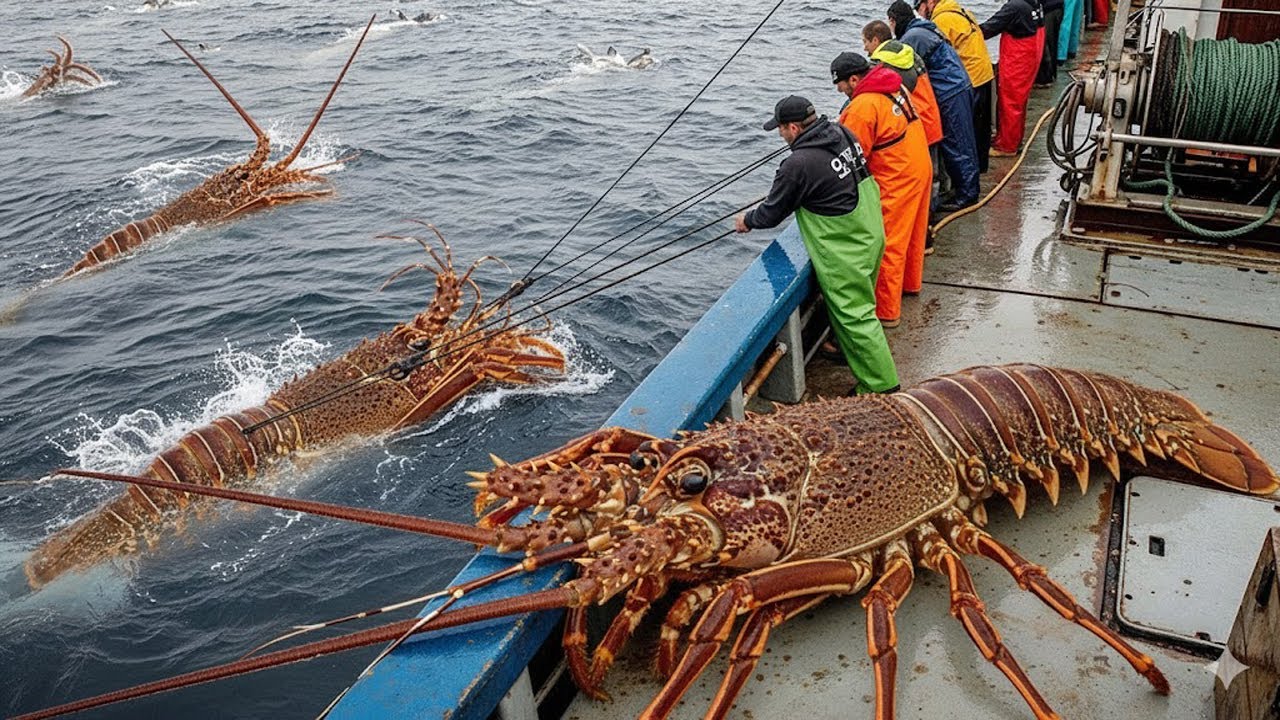 Massive Spiny Lobster Haul – Giant Lobsters Packed Inside the Traps!