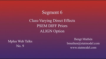 Using Mplus to Investigate Direct Effects in LCA: Segment 6: Class-Varying Direct Effects