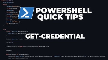 PowerShell Quick Tips : Get-Credential
