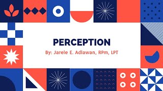 Lesson 2 Perception