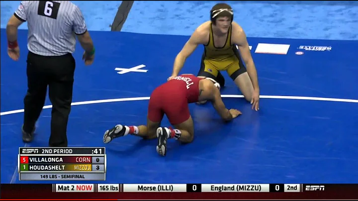 2015 NCAA 149 lb Semi Final: Drake Houdashelt (Miz...