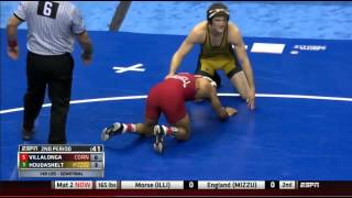 2015 NCAA 149 lb Semi Final: Drake Houdashelt (Mizzou) v Chris Villalonga (Cornell)