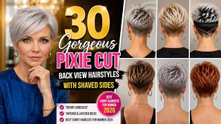 30 Gorgeous Pixie Cut Back View Hairstyles with Shaved Sides | Best Short Pixie Haircuts for Women