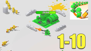 Toy Army: Draw Defense - ALL LEVELS - 1 - 10 - Part 1 - Android / IOS Gameplay