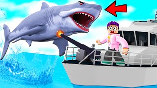 Can We Survive ROBLOX SHARKBITE?! (SHARK JUSTIN vs. SHARK ADAM!)