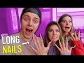 WEARING LONG ACRYLIC NAILS FOR 24 HOURS | Brian Redmon