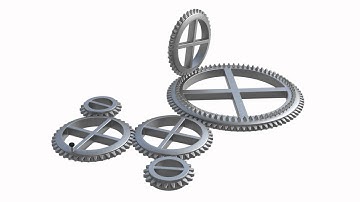Cogs Rotating and interlocking using Math Modifiers [Modo]