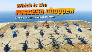 GTA V Which is the fastest Helicopter | Top Speed & Acceleration