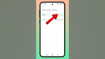 Mobile Ma Carrier Name Ko Kaise Set Kara || How To Set Carrier Name Your Android Mobile #shorts