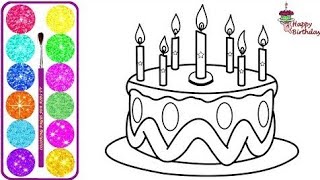 Bolalar uchun tort rasm chizish /Drawing a cake for children/Menggambar gambar kue untuk anak-anak