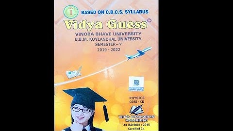Vidya Guess of B.Sc Physics honours semester 5 Core 12 of VBU 2019-22