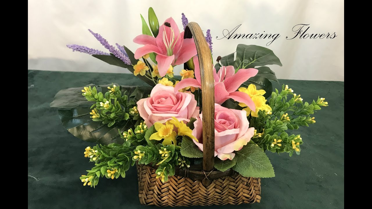 Mother's Day Flower Basket l Amazing Flowers YouTube