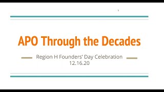 Alpha Phi Omega Region H | Founders Day Celebration 2020