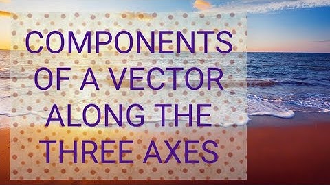 Components of a Vector along three coordinate axes
