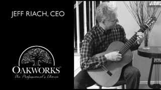 Jeff Riach, CEO of Oakworks Playing Guitar