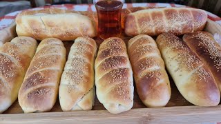 #خبز_الصمون_الاسفنجي #خبز_الفينو طريقة خبز الصمون التركي إفطار الصباح لذيذ 