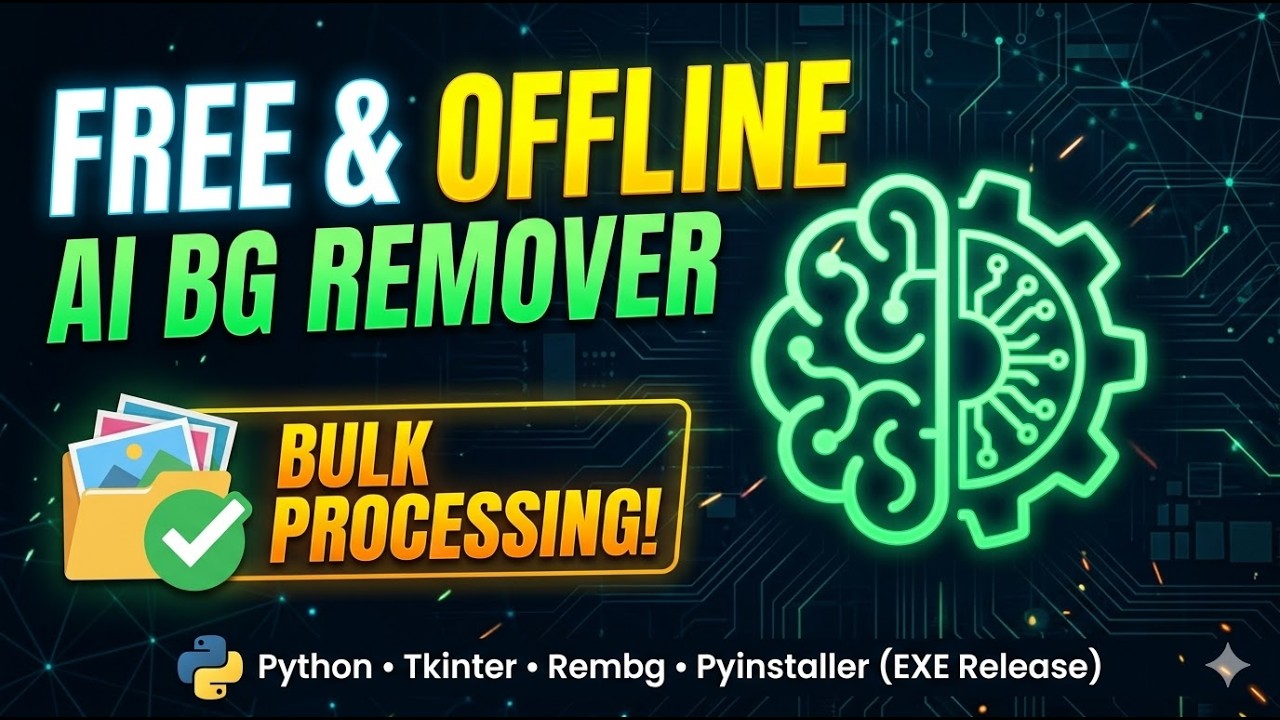Build a FREE AI Background Remover in Python (100% Offline) - YouTube
