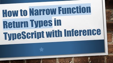 How to Narrow Function Return Types in TypeScript with Inference