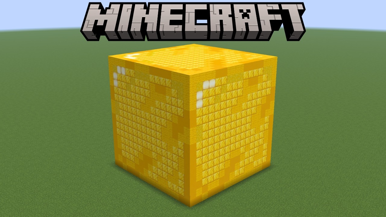 How To Build Giant Gold Block In Minecraft - YouTube