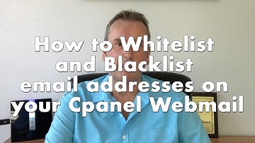 White/Black Listing Email addresses in CPanel via Webmail