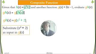 Algebraic Composite Function   Part 2