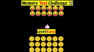 Memory Test Challenge 🥸#Part1 #shorts #viral #trending #ytshorts #braintest #braingames