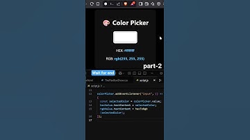Now It Works! Live Color Picker with JavaScript💥🎨 |TheFlexBoxShow|#Shorts#theflexboxshow#html#css#js