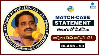 Match-Case Statement in Python || Python Telugu Tutorials || Python Programming Tutorials