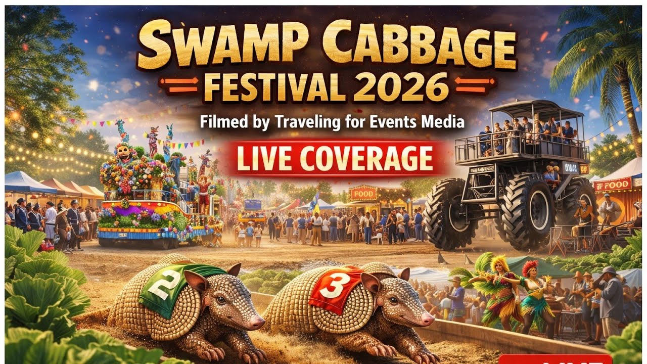 LIVE Swamp Cabbage Festival 2026 | Parade, Armadillo Races & Festival Action!