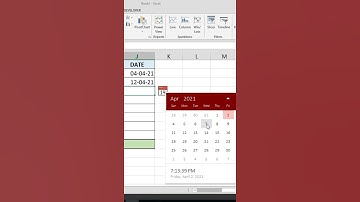 Date Picker in Excel #Shorts