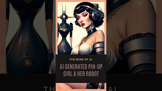 ai generated pinup girl and her robot shorts