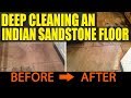 Deep Cleaning an Indian Sandstone floor at a cottage in Cleestanton