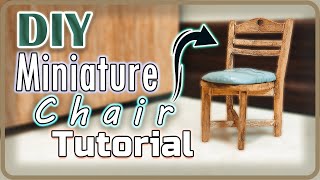 Diy Miniature Chair Making A Miniature Chair Out Of Balsa Wood Tutorial