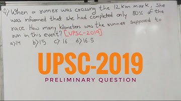 UPSC-2019 asked question based on percentage
