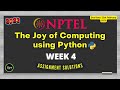 NPTEL The Joy of Computing using Python Week 4 Quiz Assignment Solutions | Jan 2023 | IIT Ropar