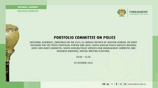 Portfolio Committee on Police, 2 October 2026