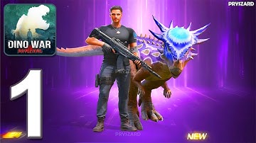 Dino War: Survival - Gameplay Walkthrough Part 1 - Tutorial Chapter 1-4 (iOS, Android)