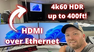 How to connect HDMI over long distances. OREI HDMI over Ethernet extender with 4k60 HDR.